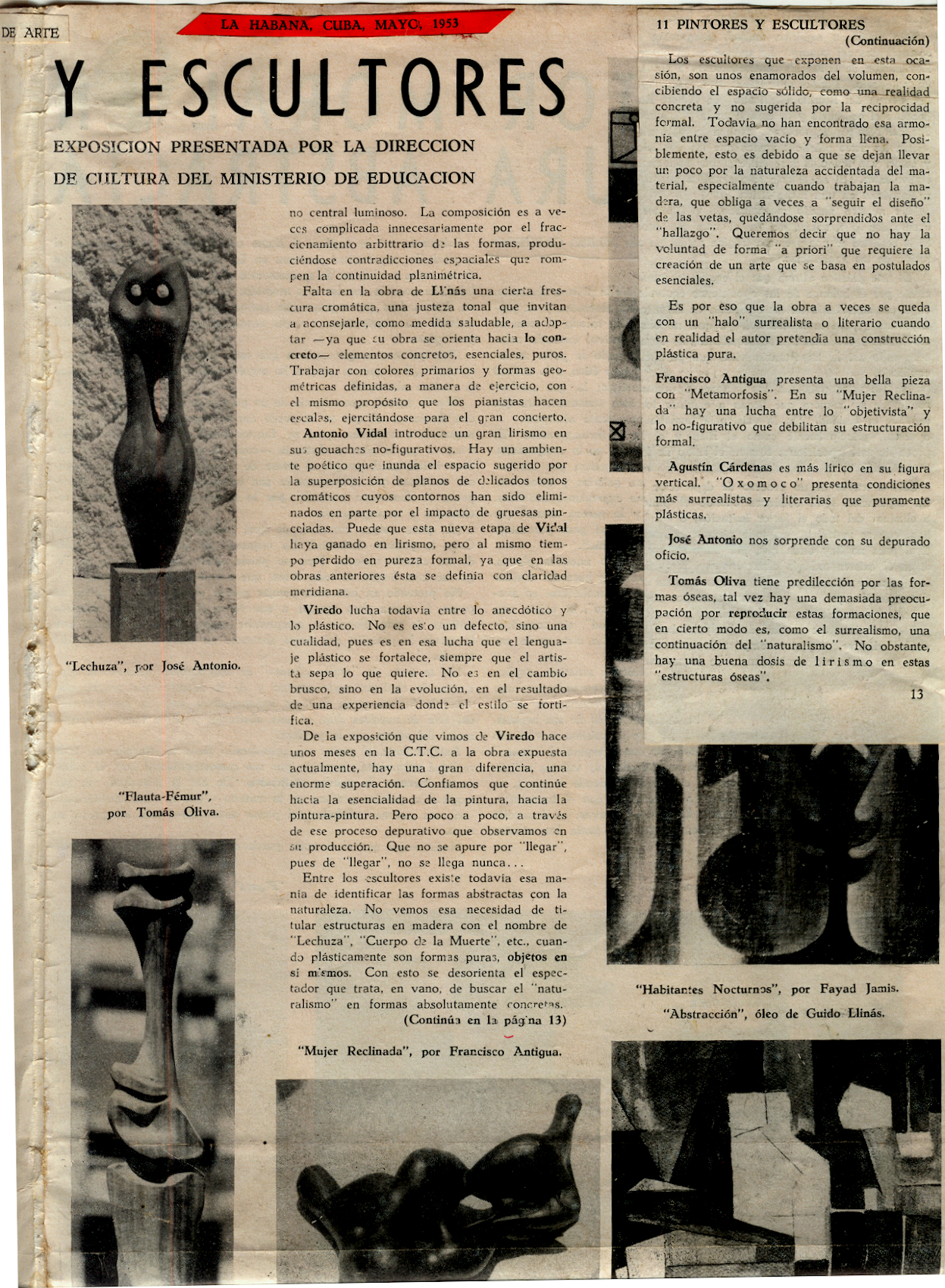 Exposicion La Rampa Periodico 1953