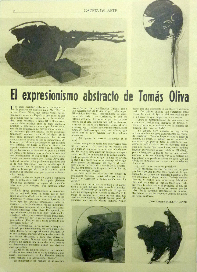 Gazeta del Arte Entrevista