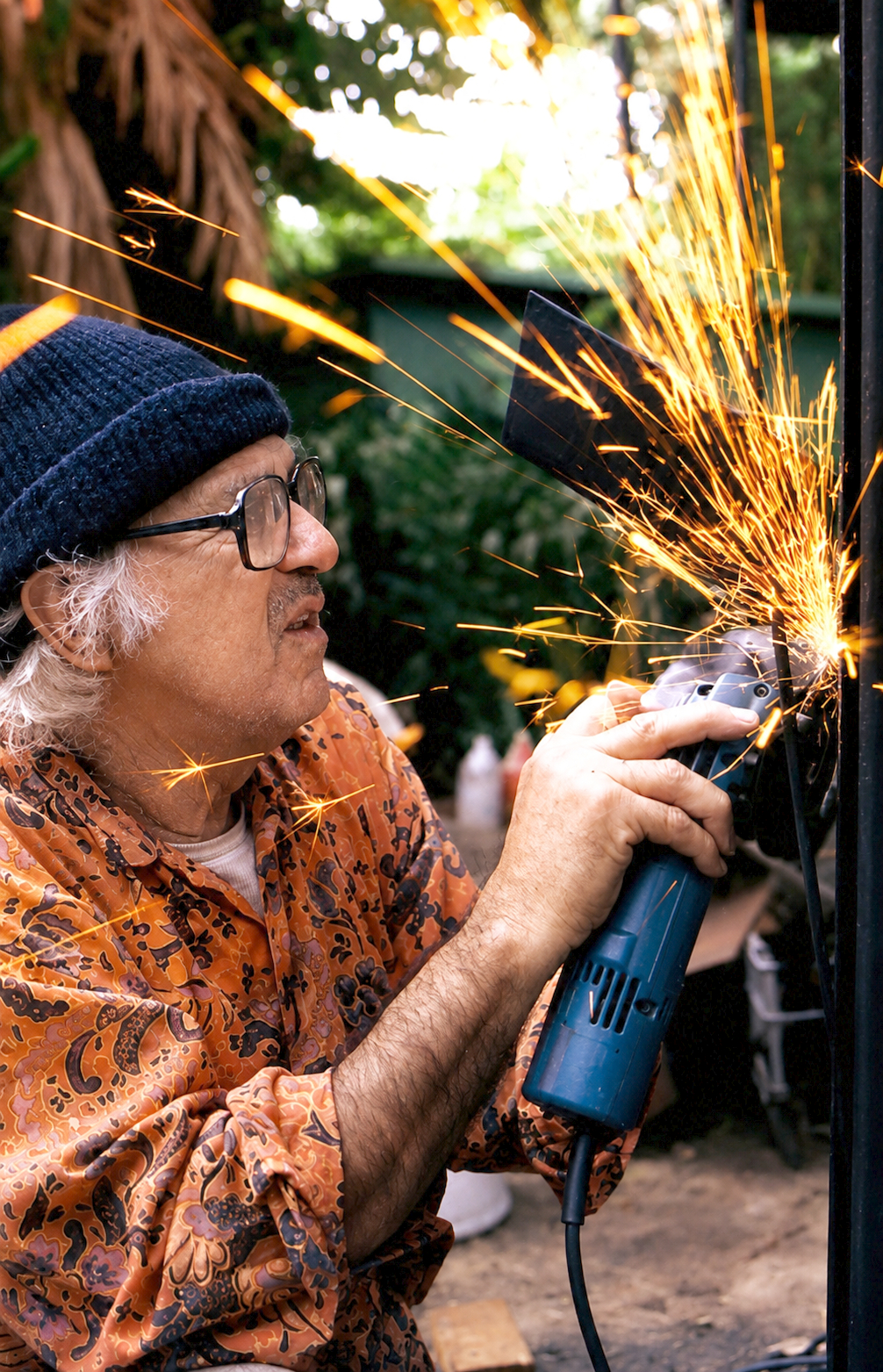 Tomás Oliva trabajando, Miami